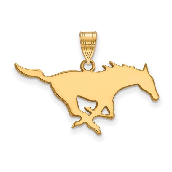 14k Yellow Gold Southern Methodist U. Large Pendant